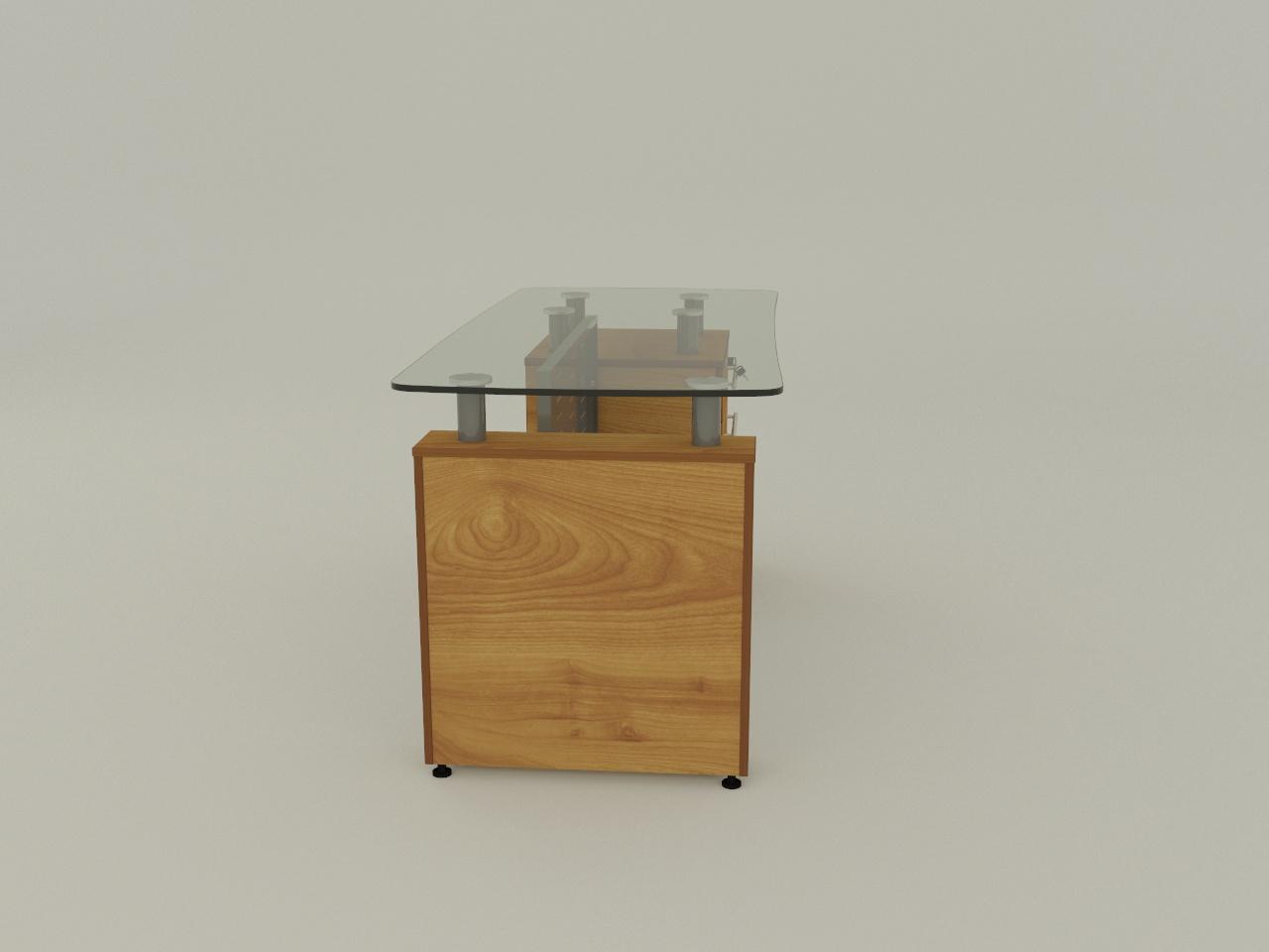 escritorio boston sop 150mm 150 x 70 cm cub cristal 12mm y pedestal