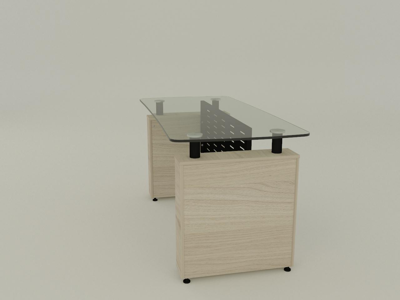 escritorio boston sop 150mm 150 x 70 cm cub cristal 12mm