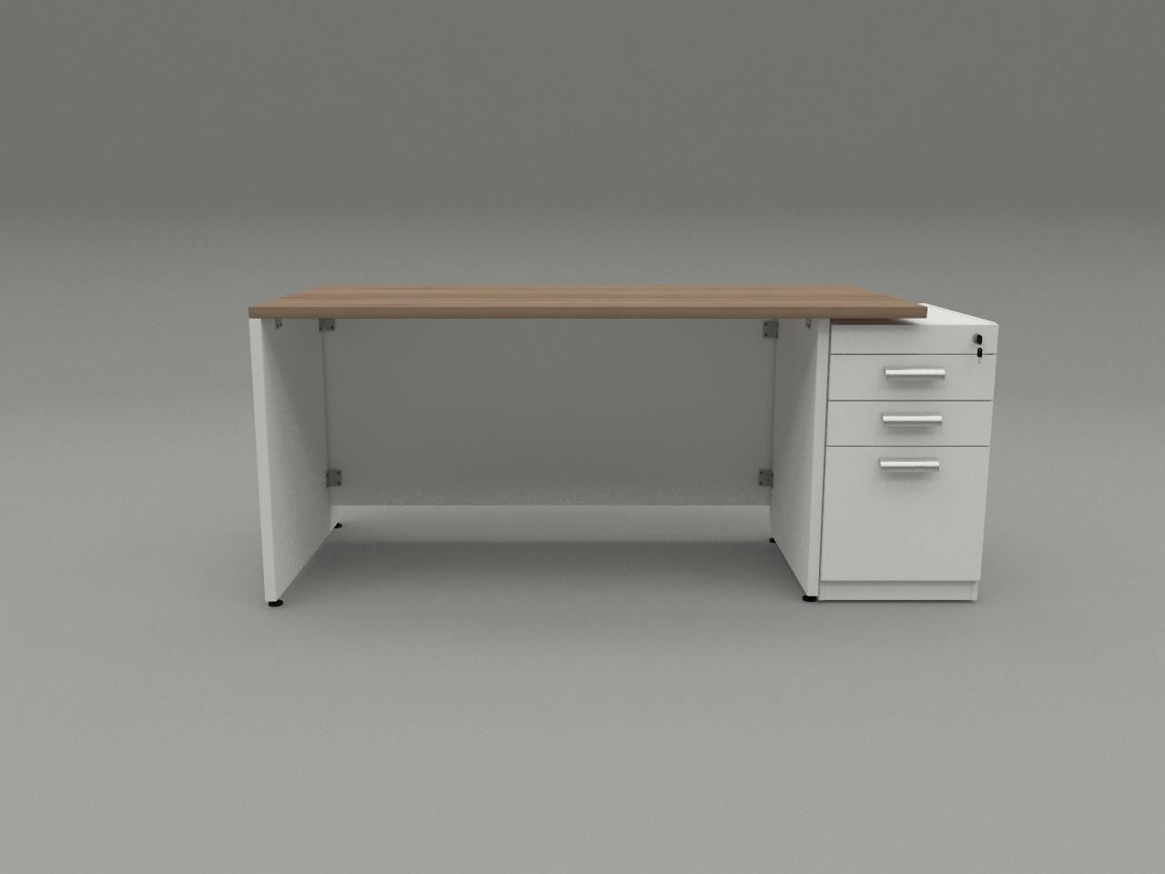 escritorio kuvolks 160 x 80 cm pedestal independiente con ruedas