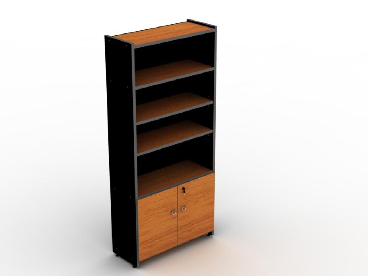 librero-h220-100.3-x-40-cm-con-6-entrepanos-y-2-puertas